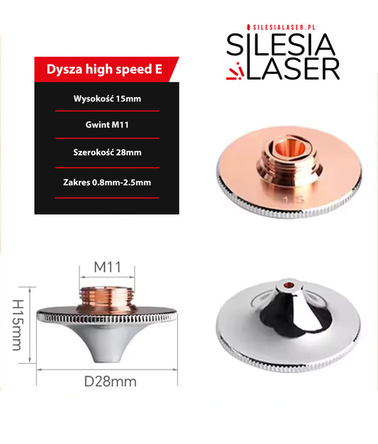 Dysza do lasera fiber podwójna High Speed E M11 H15